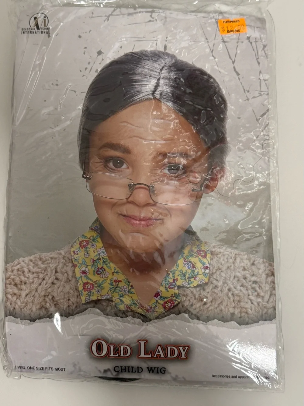 Kids Gray Wig with Glasses